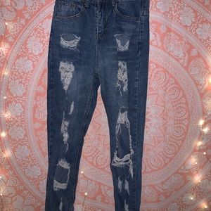 Fashion Nova Distressed Boyfriend Jeans